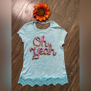 🌻5/$25⭐️TOTAL GIRL Short Sleeved Sweater Shirt | X-LARGE |